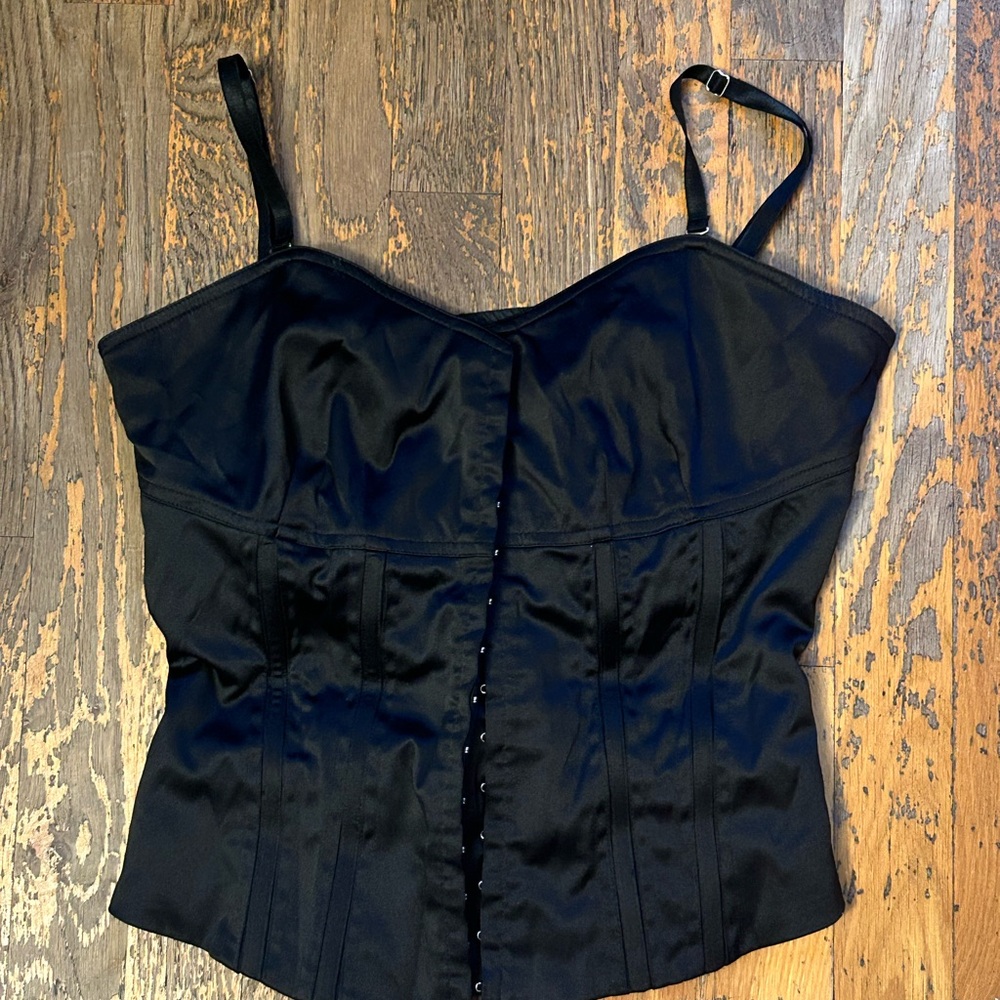 Vintage 90s H&M Black Satin Camisole Top